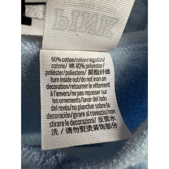 Victorias Secret Pink Womens Blue Sequin Crop Sweatshirt Hoodie Small Relaxed - Picture 8 of 9